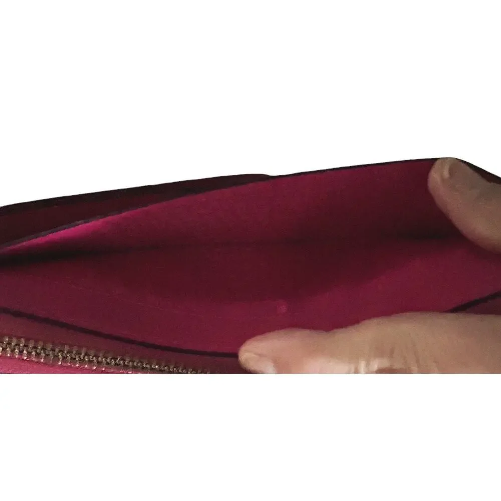 Kate Spade Layton Wellesley Leather Wallet Wristlet Hot Pink